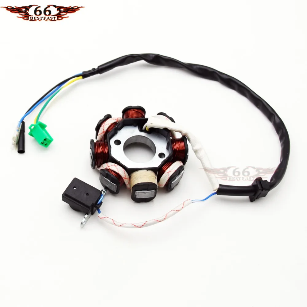 Статор 8 Катушек GY6 125 куб. См 150cc Скутер ATV GO KART ROKETA TAOTAO BMX COOSTER SUNL JCL Новый |