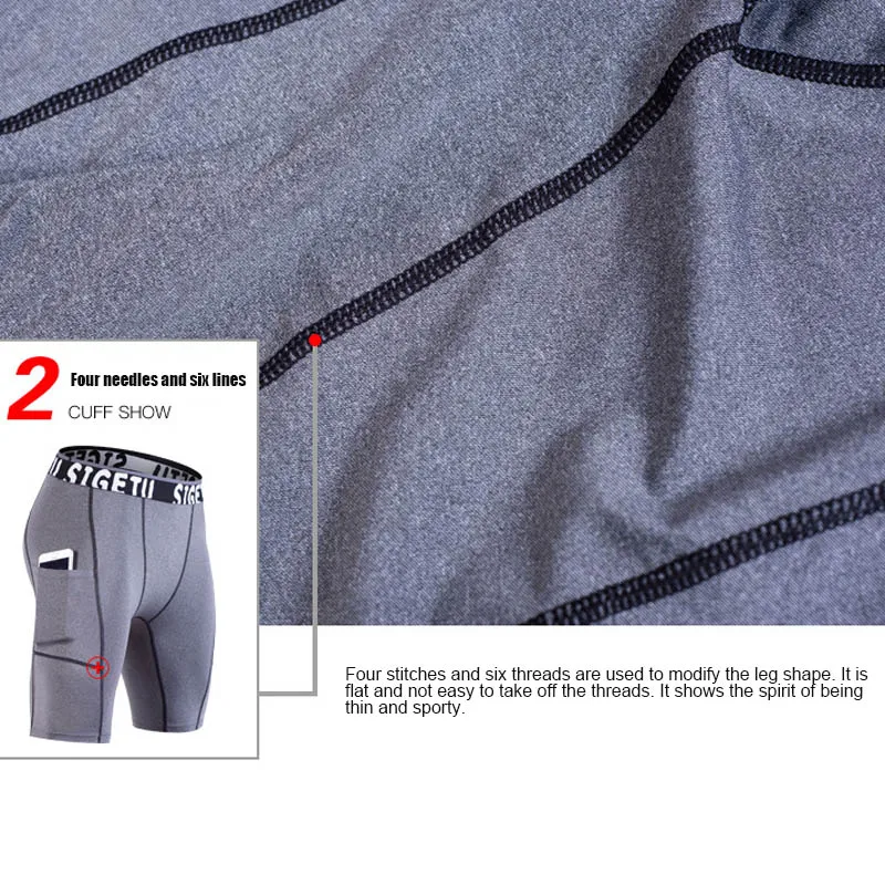 Мужские быстросохнущие эластичные шорты для бега фитнеса спортивной гимнастики