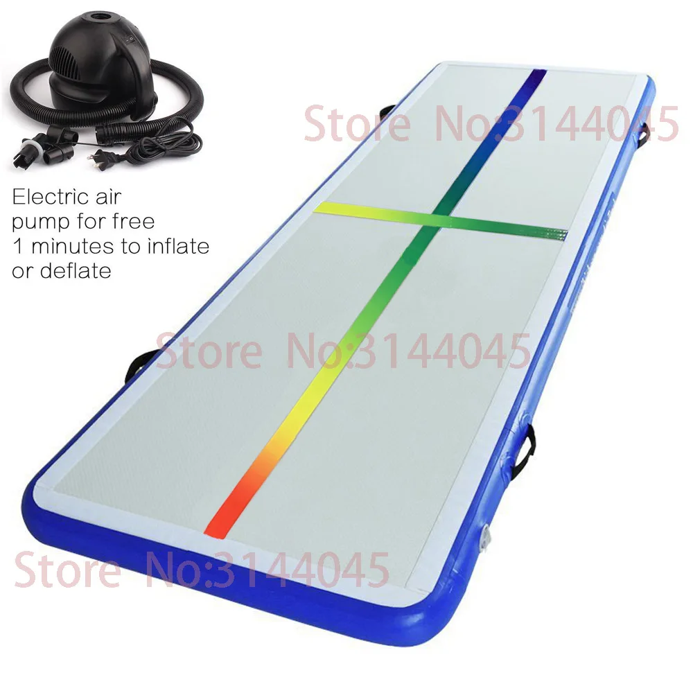 colorfull blue Надувной гимнастический батут 5*1*0,2 м для домашнего использования/тренировок/Черлидинга/пляжного воздушного насоса - Цвет: colorfull blue