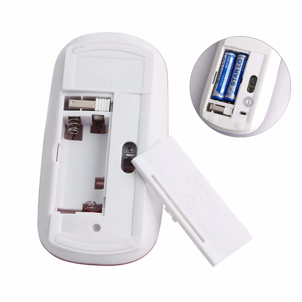 2 4 ГГц Беспроводной ультра тонкий оптический прокрутки Мышь/Мышей + USB приемник