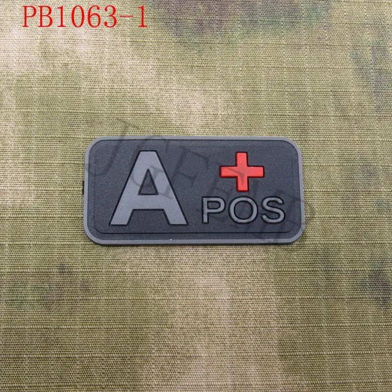 Черный фон серый дизайн крови тип A + B AB O POS 3D ПВХ патч | Дом и сад