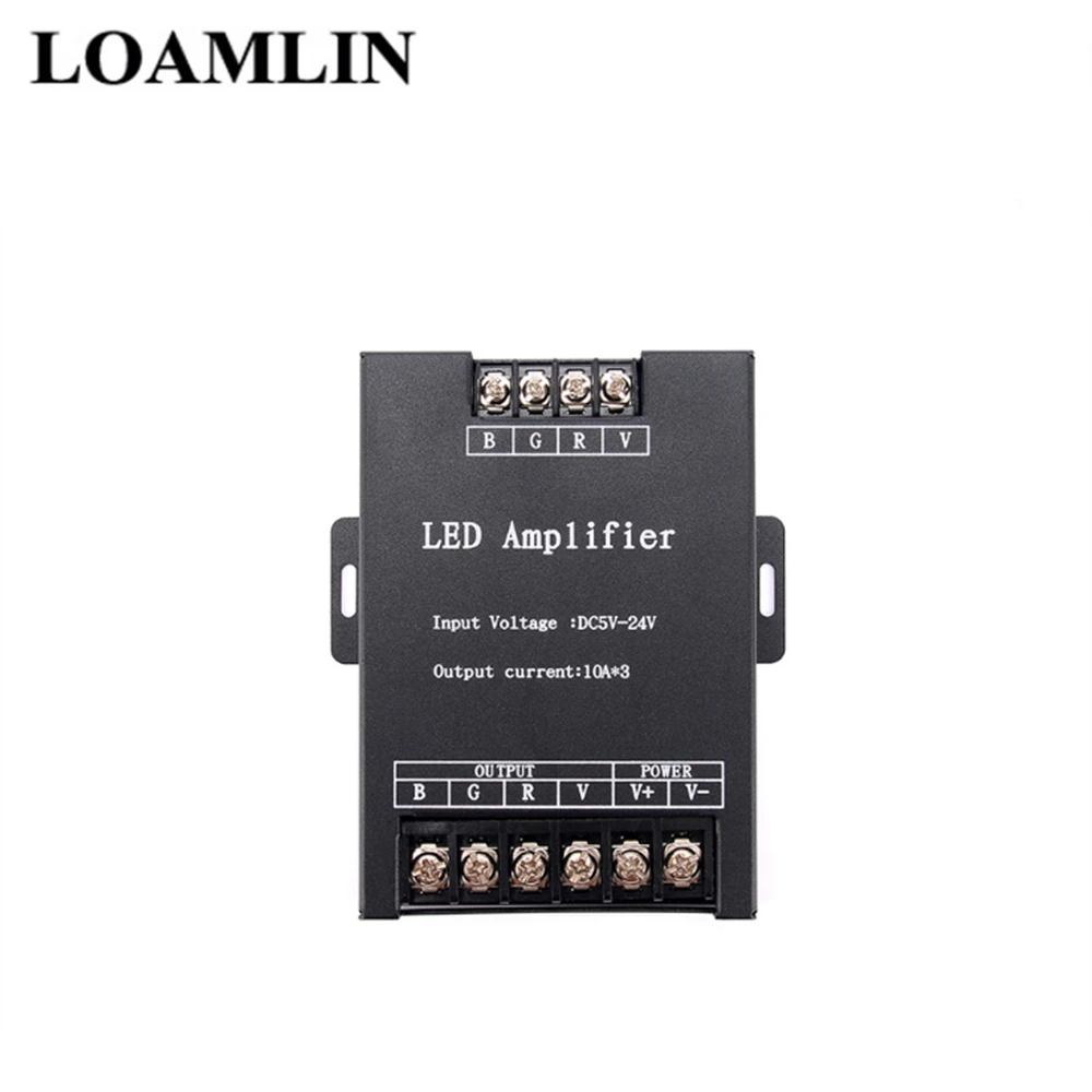 LED RGB Усилитель контроллер DC5V-24V 30A 360 Вт Репитер сигнала для 3528 5630 5050 светодиодная
