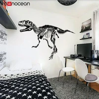 dinosaur skeleton wall decal jurassic period wall sticker vinyl home decor for kids room bedroom interior decoration mural 3361