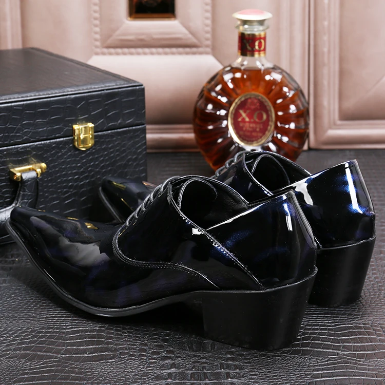 Туфли-оксфорды мужские из лакированной кожи роскошные брендовые итальянские