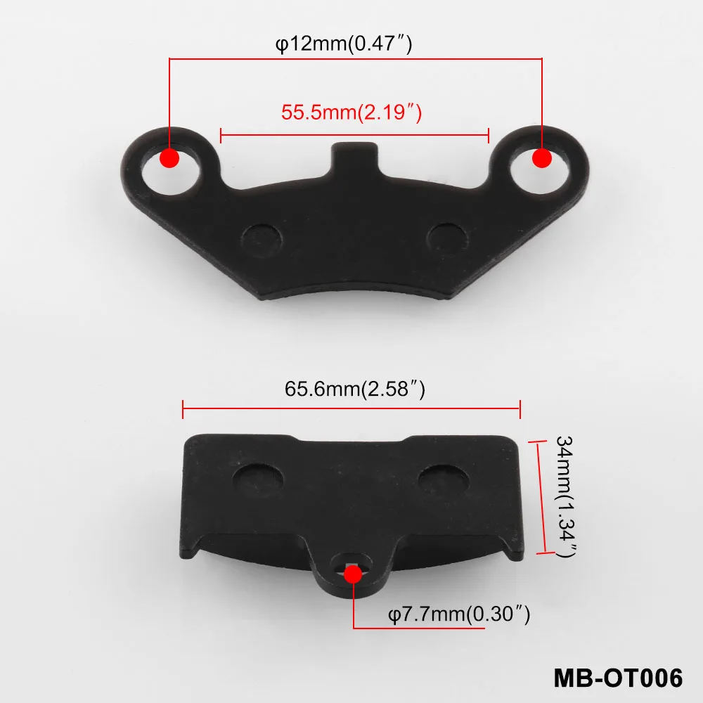 6 шт. полуметаллические передние тормозные колодки для мотоцикла MB OT005/MB