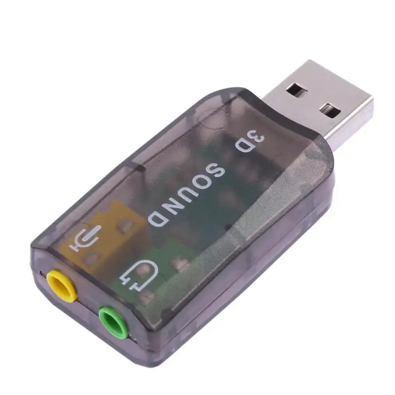 USB 2 0 Звуковая карта Виртуальный 5 1 канальный 3D аудио адаптер для настольного