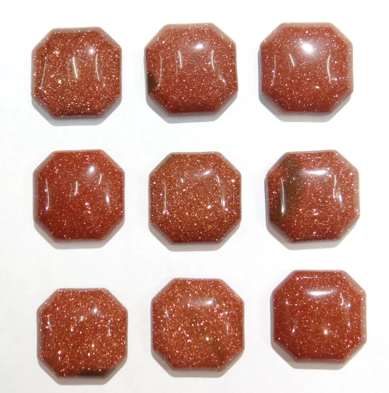 wholesale 30Pcs/lot natural tiger eye stone square mixed charm 18x18mm cabochon beads jewelry for making Ring accessories | Украшения и