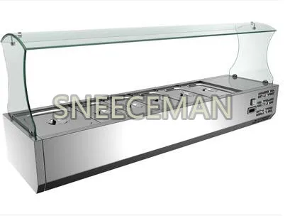 Коммерческая настольная Холодильная витрина для десертов из нержавеющей стали