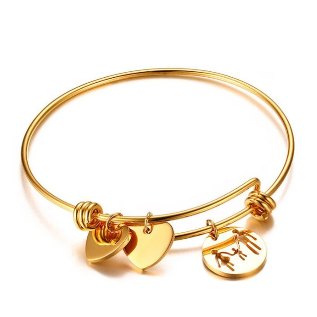 Персонализированное Keepsake Регулируемый золото три Талисманы Семья