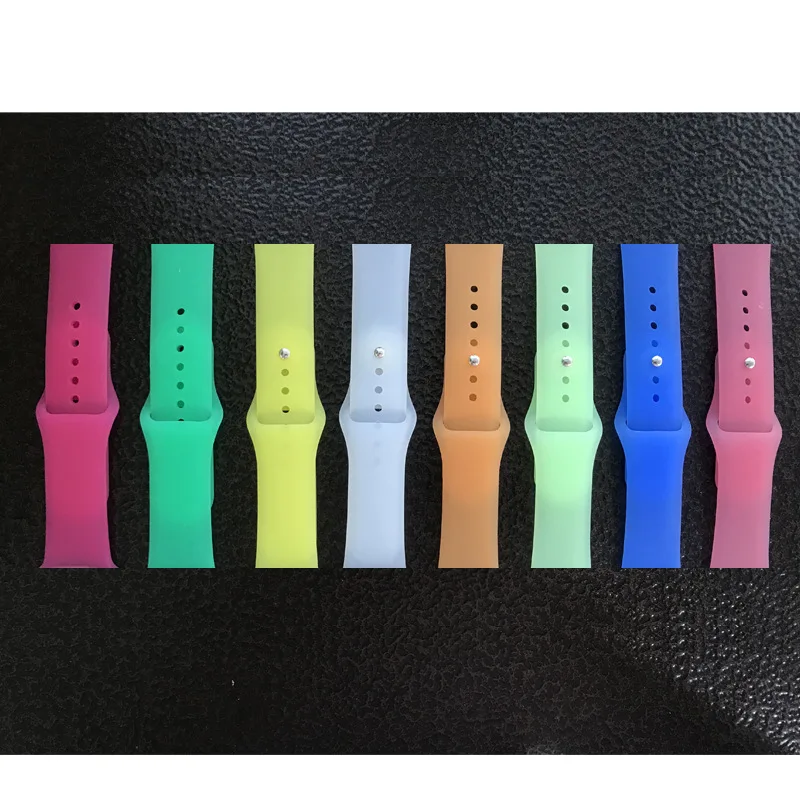 38 мм 40 42 44 прозрачный спортивный ремешок ярких цветов для Apple Watch Band iWatch серии 1 2 3 4