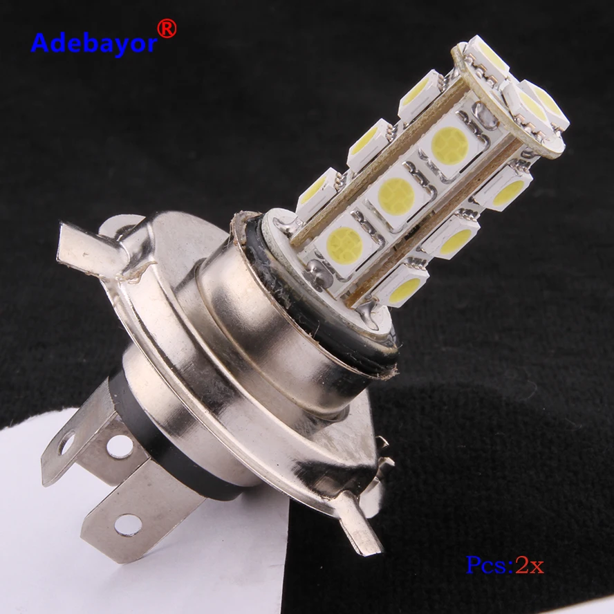 4X H4 18 LED 5050 SMD Автомобильная Лампа для противотуманной фары 12В Белый Бесплатная