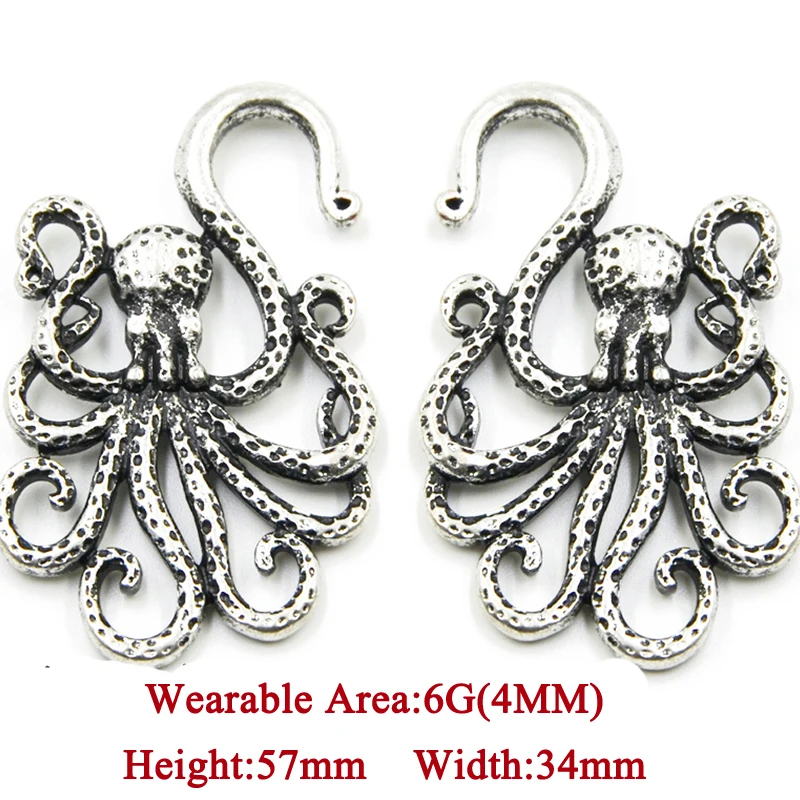 Showlove-2Pcs латунные серьги для ушей, разные стили, iиндия, племенные серьги для ушей, расширители, пробки для пирсинга, серьги, ювелирные изделия для тела