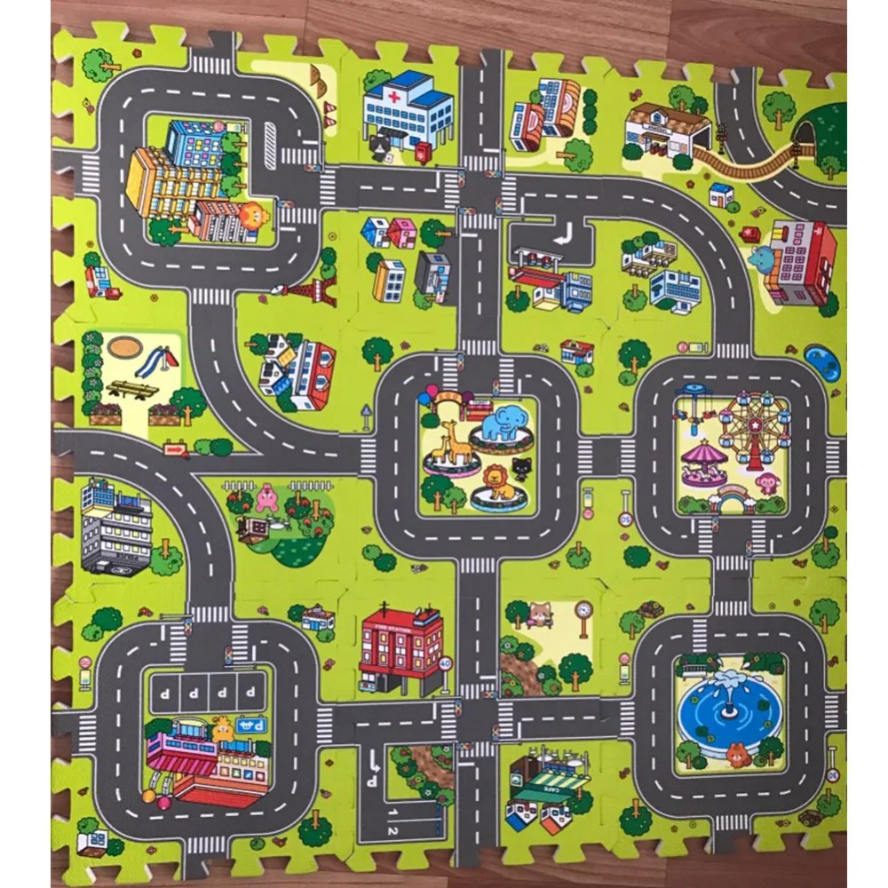 Каждый размер: 30X30 см X 9 см/18 шт. много игровой коврик EVA пены пазл для детей