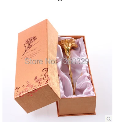 Символ настоящей любви романтичный 24K Блеск золотой лист роза на День святого