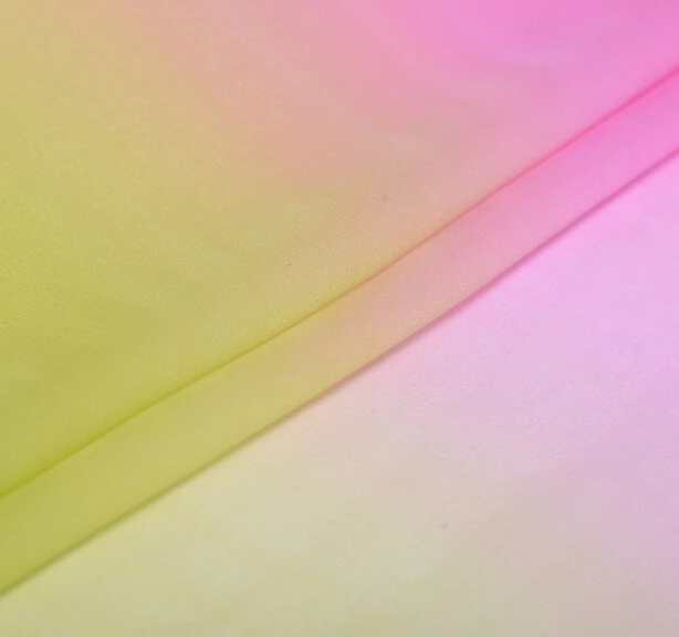 100% чистый шелковицы мягкий сатин чистого жоржет градиент 114 см шелк Ткани пошив