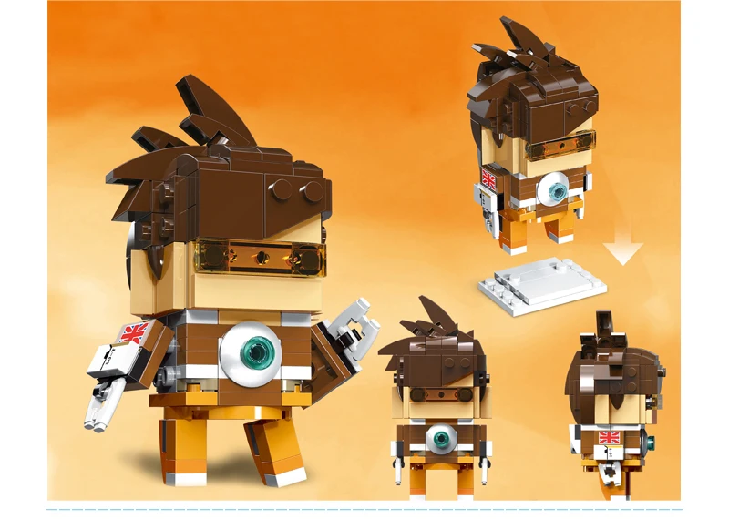 За просмотром Tracer Hanzo Mccree Dva игрушки экшн-фигурки блочные фигурки игра персонажи фигурки игрушка подарок для мальчика Мужчины