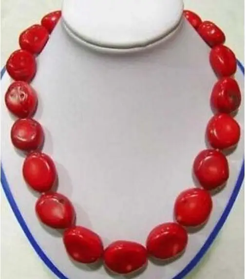 Ожерелье из жемчуга 18 дюймов красивое Ювелирное Украшение с тибетским красным