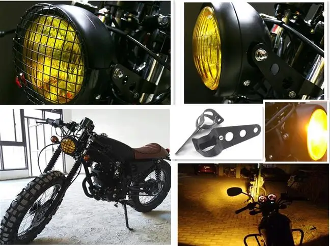 Передняя фара для мотоцикла 7 дюймов с креплением Kawasaki Vulcan Classic VN 400 VN500 VN800 900 1200 1500