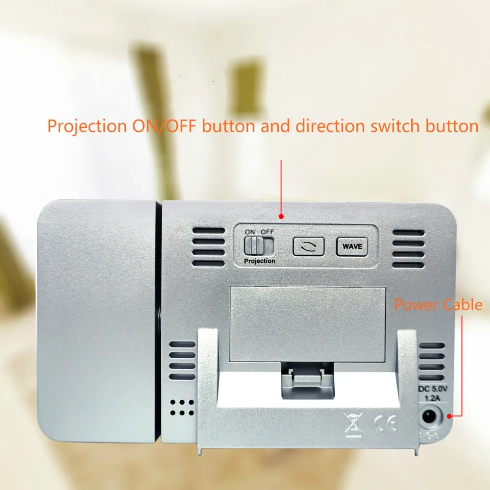 fanju fj3531 digital projector alarm clock led electronic table snooze backlight temperature humidity watch with time projection free global shipping