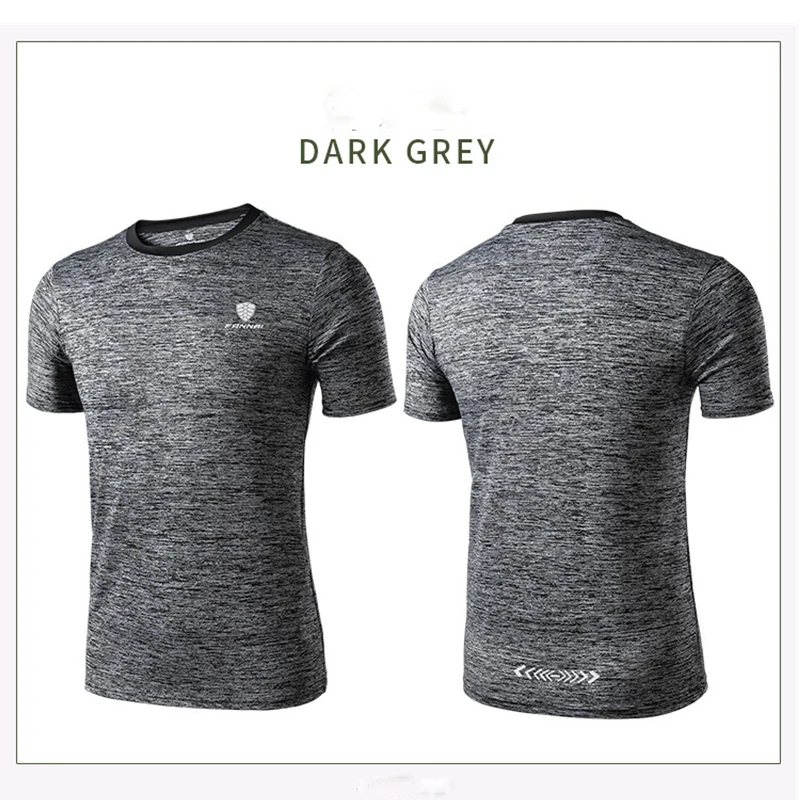 

New Men Fitness Sports T-shirt Short Sleeve High Quality Breathable Compression Shirts Gym Jerseys Running Outdoor Tee Shirt