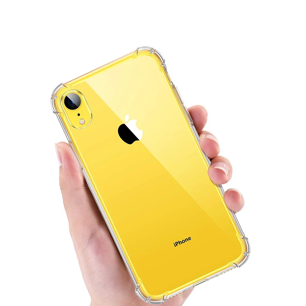 Ультратонкий Прозрачный чехол для iPhone 11 Pro Max X XR XS 6 6S 7 8 Plus ударный угловой бампер