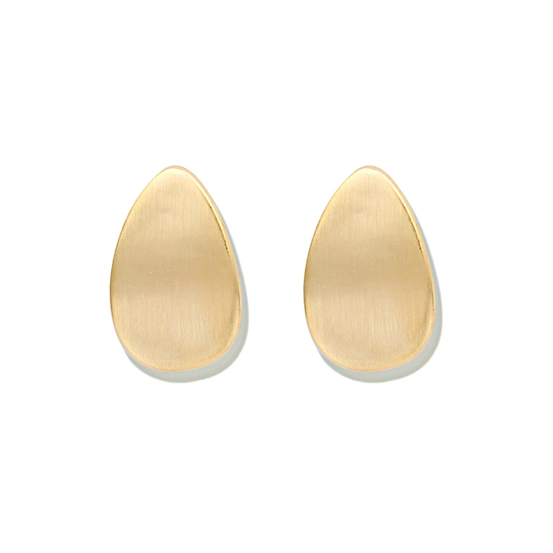 LWONG Модные металлические большие серьги гвоздики в форме капли воды для женщин