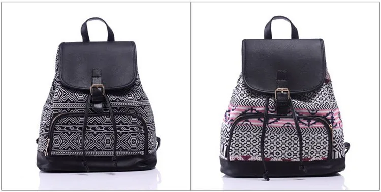 Брендовые женские холщовые рюкзаки Bolsas Mochila Feminina для девочек с геометрическим принтом, школьная сумка на плечо, Повседневная дорожная сумка, Sac A dos
