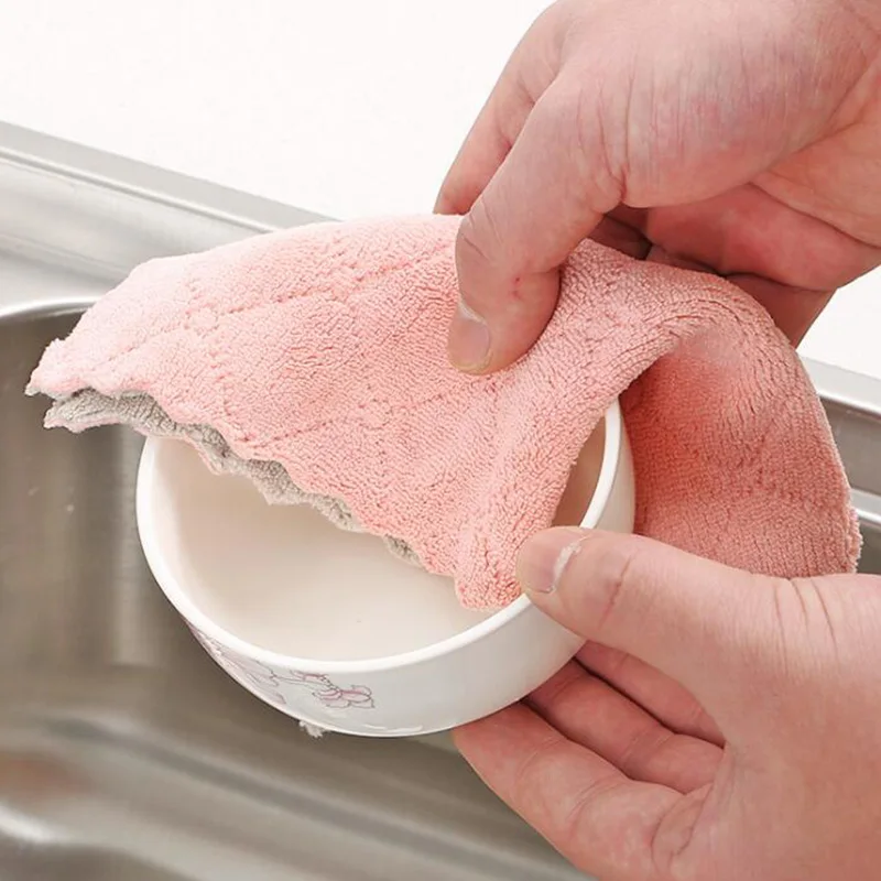 1 шт. кухонное моющее посудное полотенце ткань для рук волокно Dishrag Duster анти