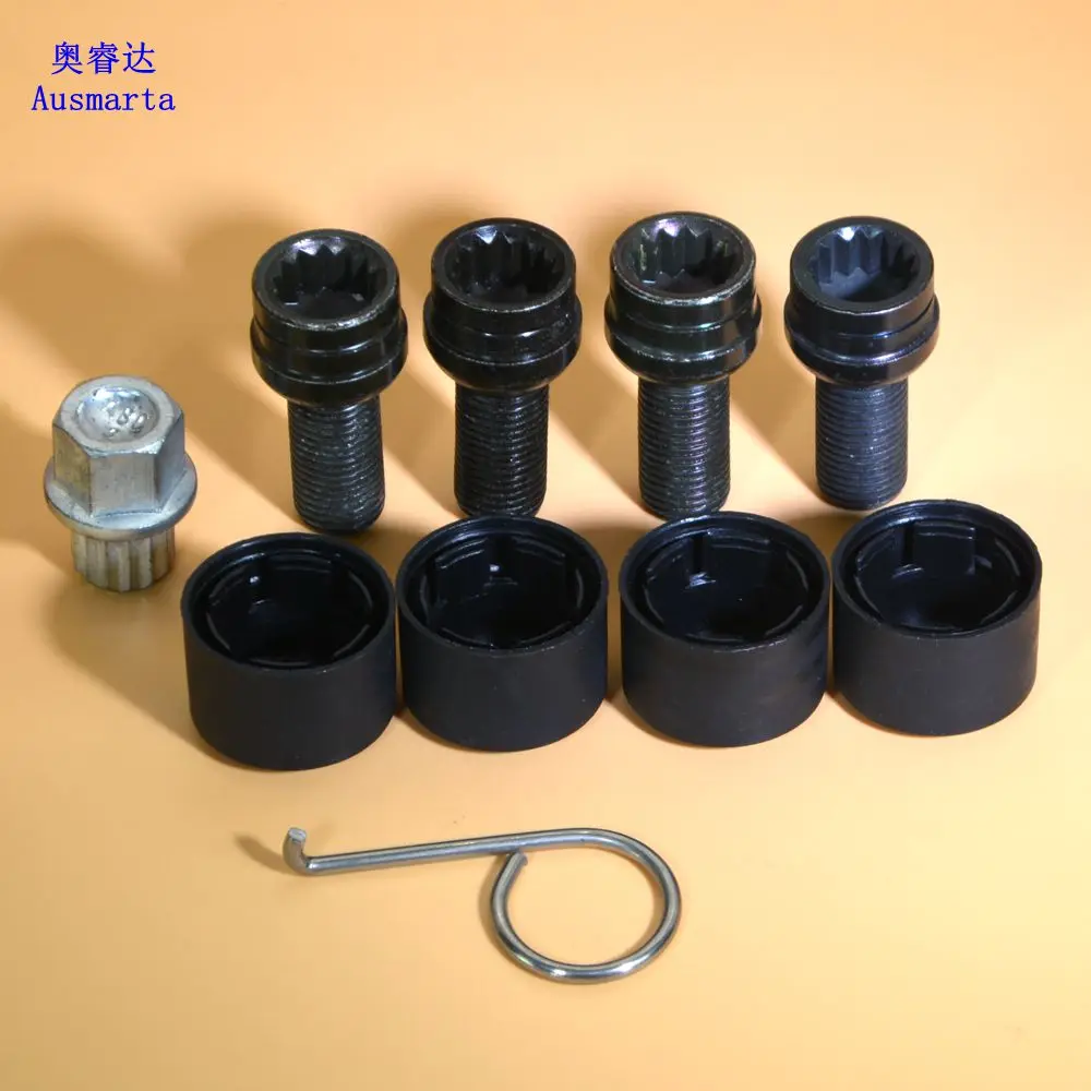 

9 Pcs Super security For A6L A4 Bora Golf anti-theft screw wrench screw tool MAGOTAN tyre anti-theft key