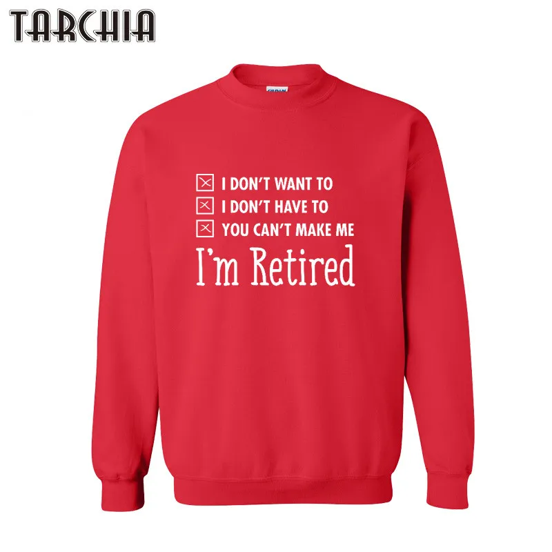 TARCHIA мужские толстовки I'M receed модные худи с напечатанными буквами свитшоты