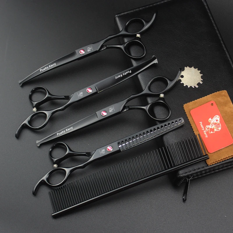 7-дюймовые стандартные прямые ножницы для вырезания зубов японские 440c ухода за