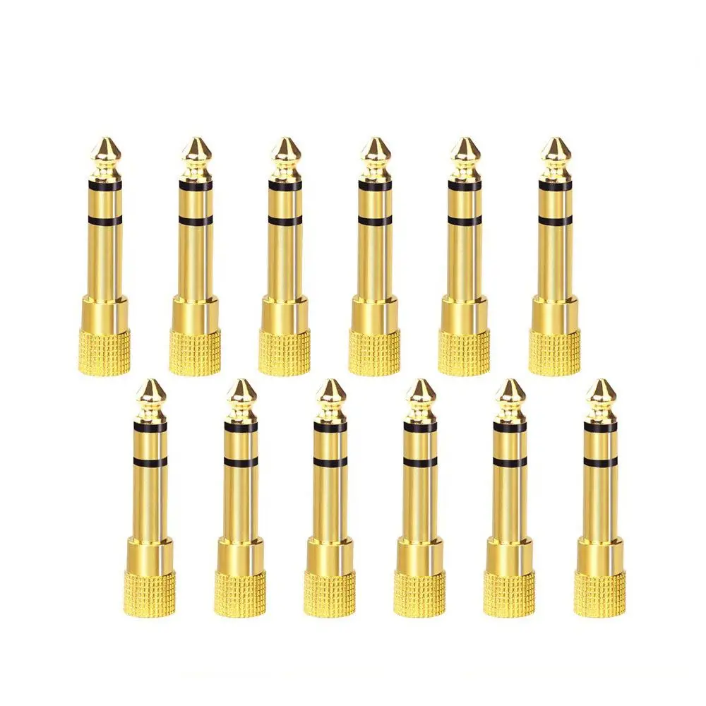 Топ 12 PACK 6 35 мм (1/4 дюйма) штекер 3 5 (1/8 Женский стерео адаптер позолоченный