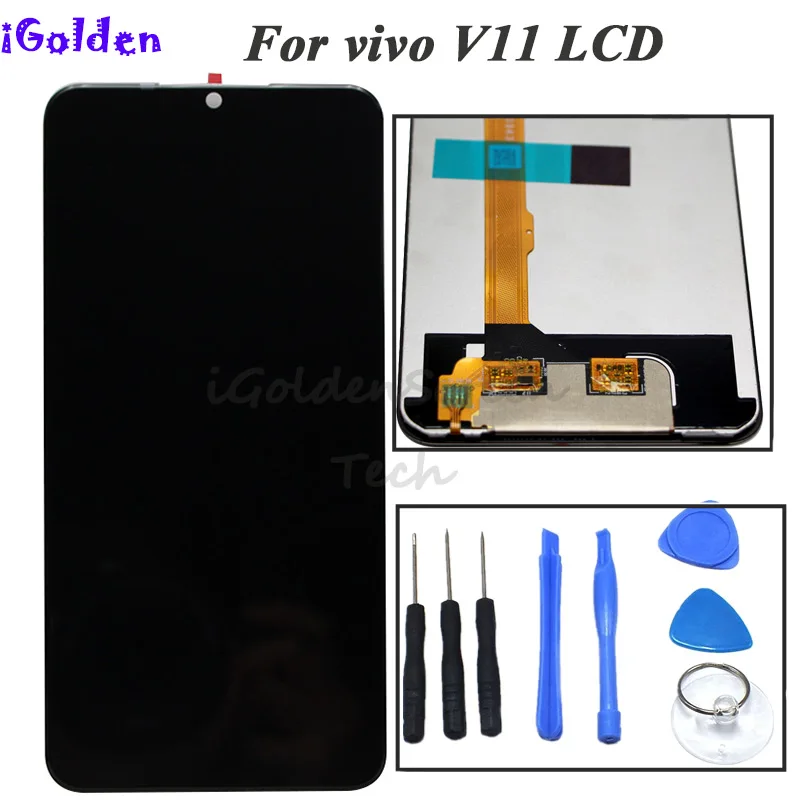 6,4" для vivo V11 lcd дисплей с кодирующий преобразователь сенсорного экрана в сборе Замена для vivo V11 lcd+ инструмент