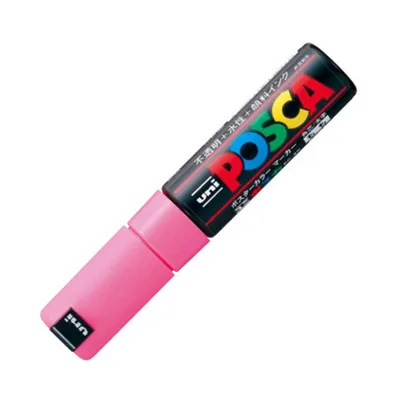 Розовый 1 шт. Uni Posca Краска Маркер-широкий Tip-8mm PC-8K 15 цветов для рисования краски - Цвет: Розовый