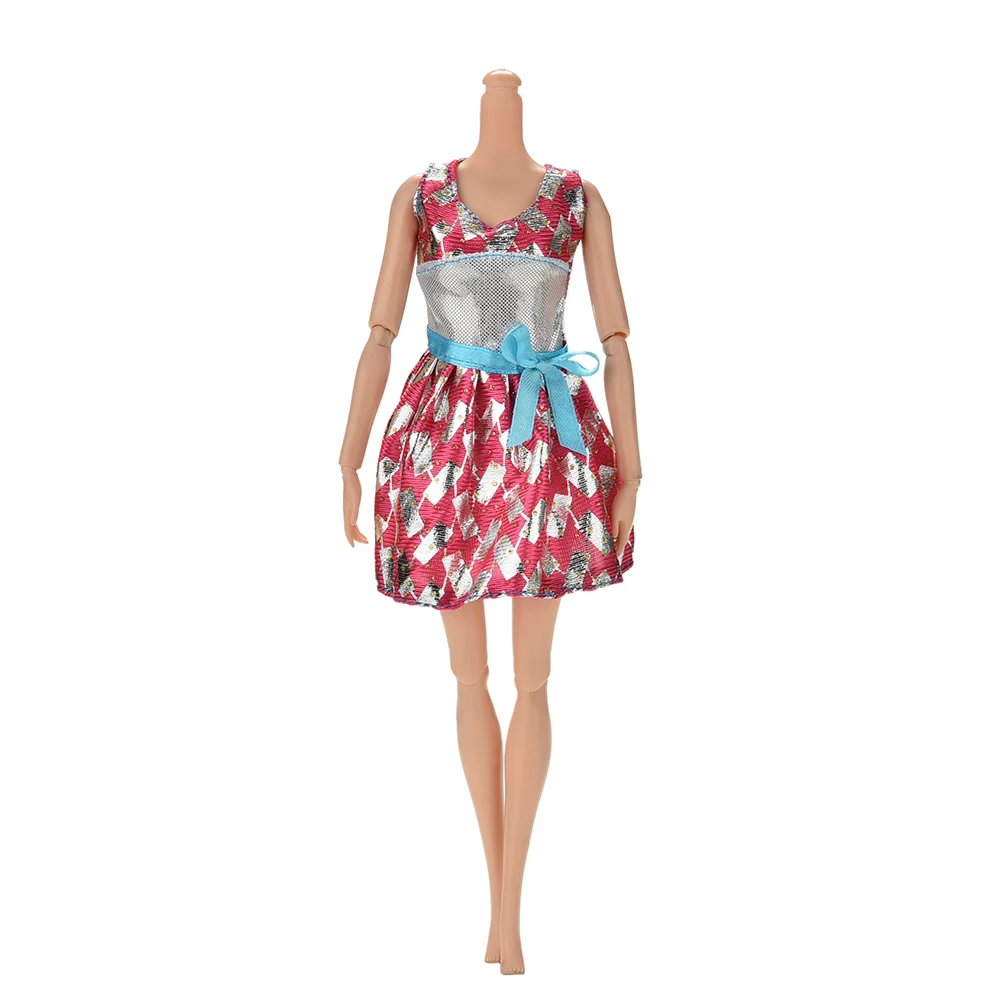 1 шт. платье принцессы с цветочным принтом для кукол Летняя Одежда мини-платье на