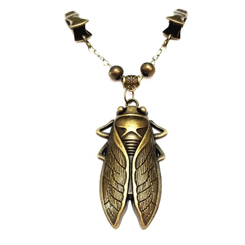 Шикарный! женский большой кардиган 3D Cicada свитер с клипсой для девочек бронзовые
