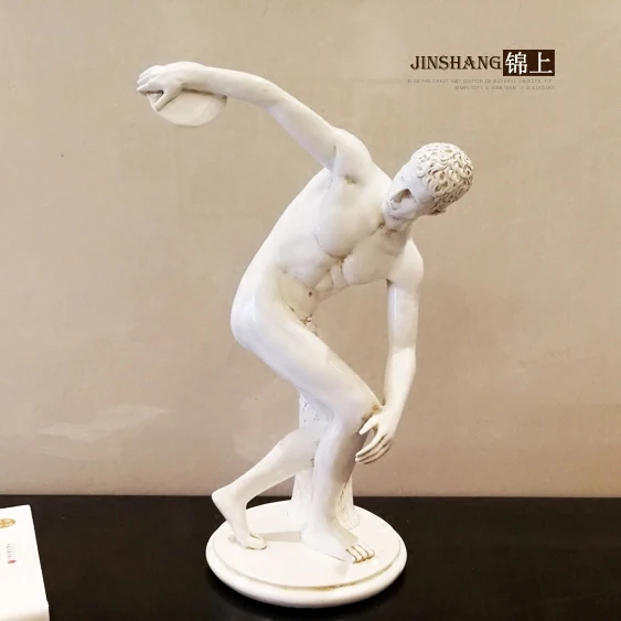 Европейская фигурка дискобола из смолы винтажная Мужская статуя домашний декор