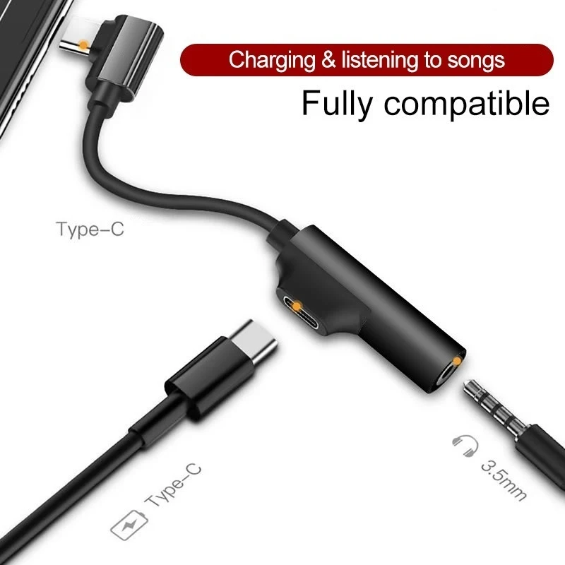 Для iPhone 7 8plus xs max xr x разветвитель 8 pin to 3,5 мм aux Jack& Charging to type c адаптер для huawei samsung cargador y audio