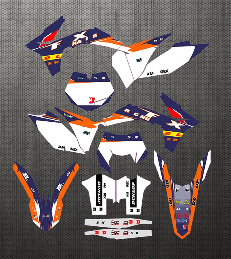 Мотоцикл нестандартный номер графика и фоны наклейка для KTM SXF 2011 2012 EXC 2013|Наклейки