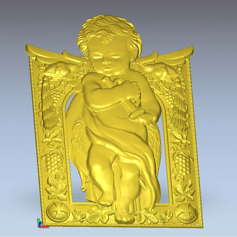 

3d model relief for cnc in STL file format angel_7