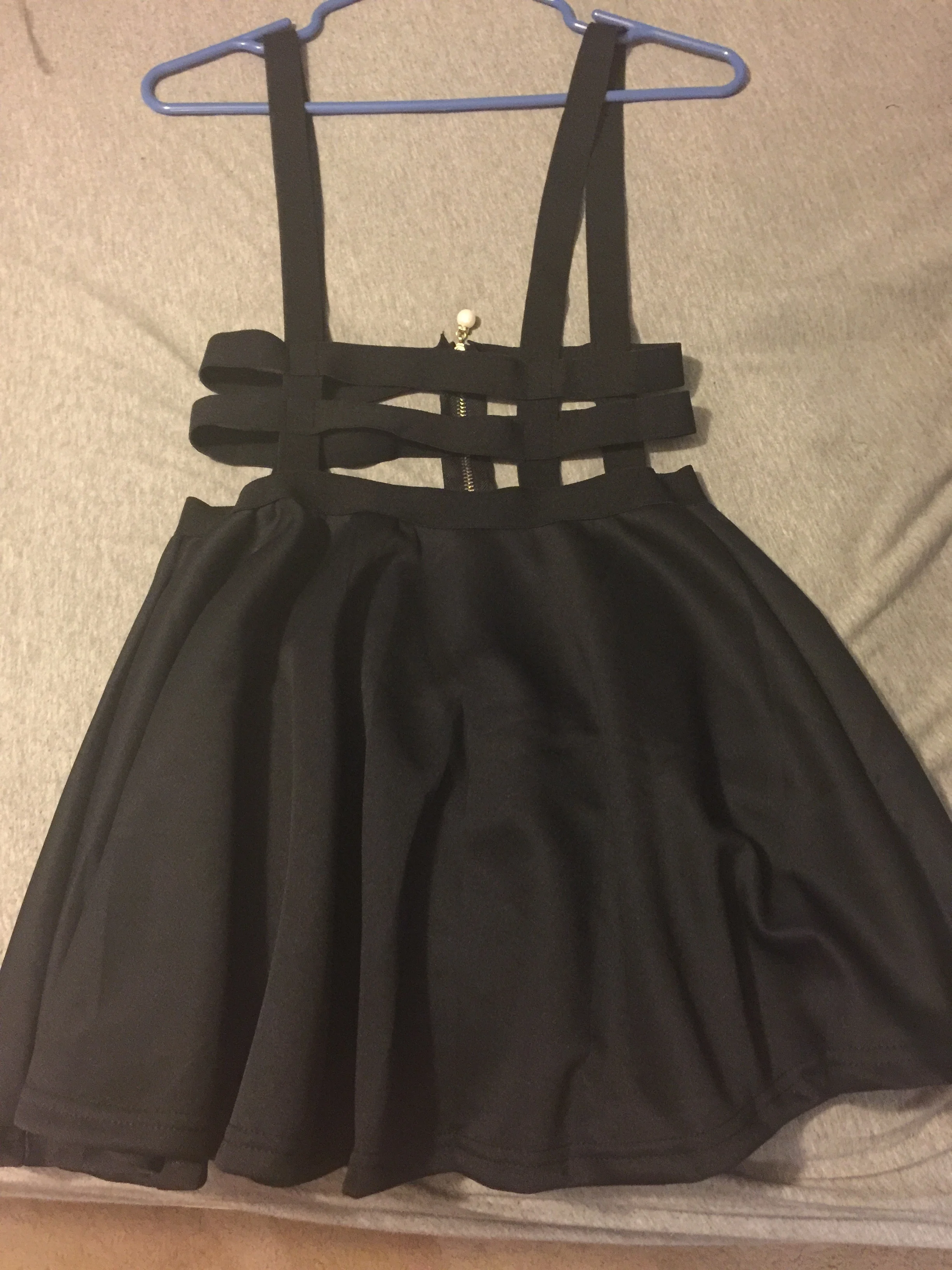 Women Sexy Pleated Suspender Skirt Braces Hollow Out Bandage Mini Skater Dress Grid A-shaped Back Strap Half-length | Женская одежда