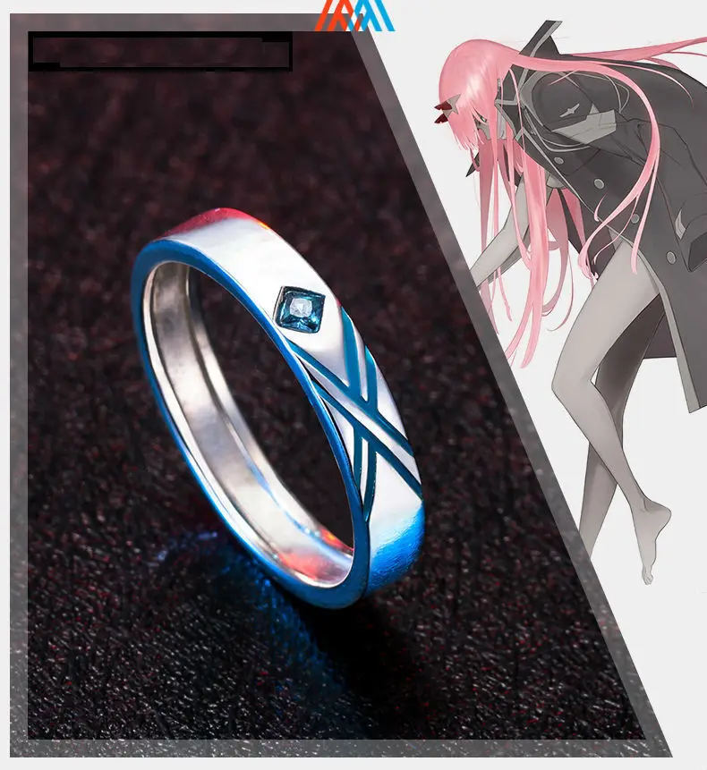 Новое кольцо DARLING in the FRANXX пара серебряных колец 925 пробы подарок для косплея