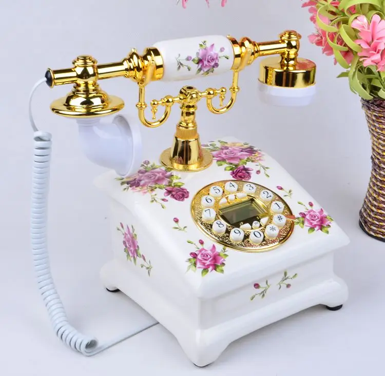 Модный керамический античный стационарный телефон модный домашний винтажный
