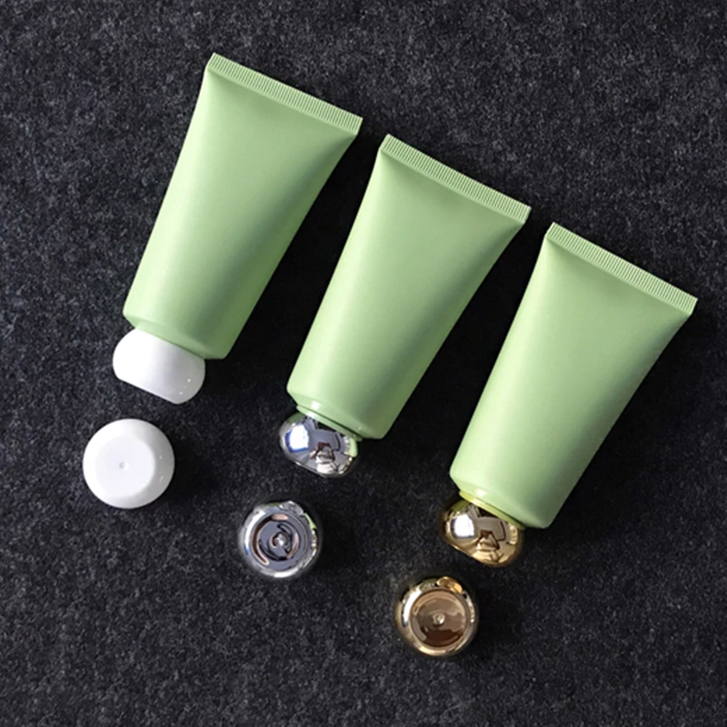 

50g 50pcs/lot Matte Green Plastic Cosmetic Squeeze Soft Tube 50ml Empty Frost Facial Cleanser Cream Shampoo Lotion Bottles