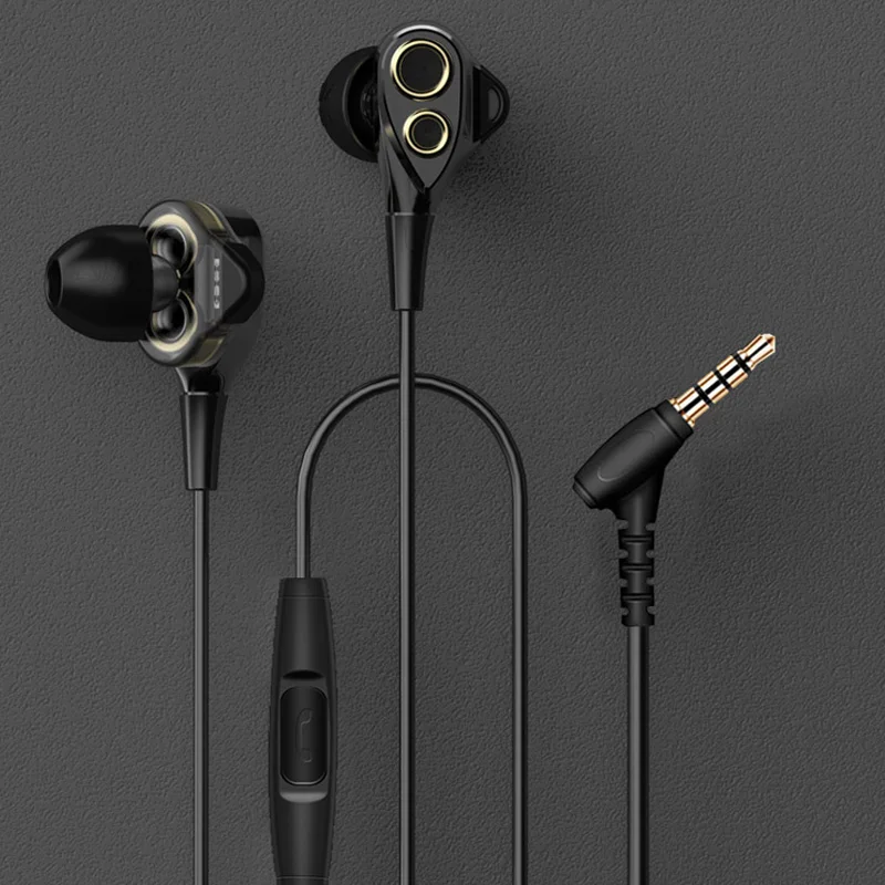 Лидер продаж наушники Hifi с двойной подвижной катушкой басами микрофоном