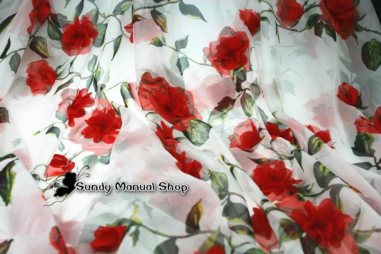 Черно-белая кружевная ткань T-stage 3D шифоновая с цветочным принтом шифоновое