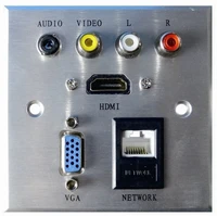 wall socket rca audio multifunctional information av socket aluminum material for hotel durable week connector 20 pcsset