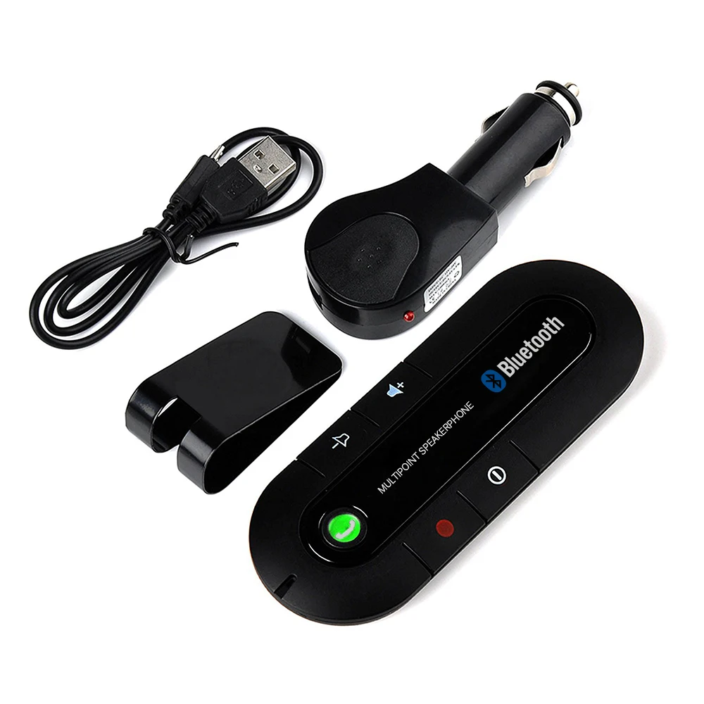 Многоточечная Громкая связь 4 1 + EDR Беспроводной Bluetooth Handsfree Car Kit MP3 музыкальный