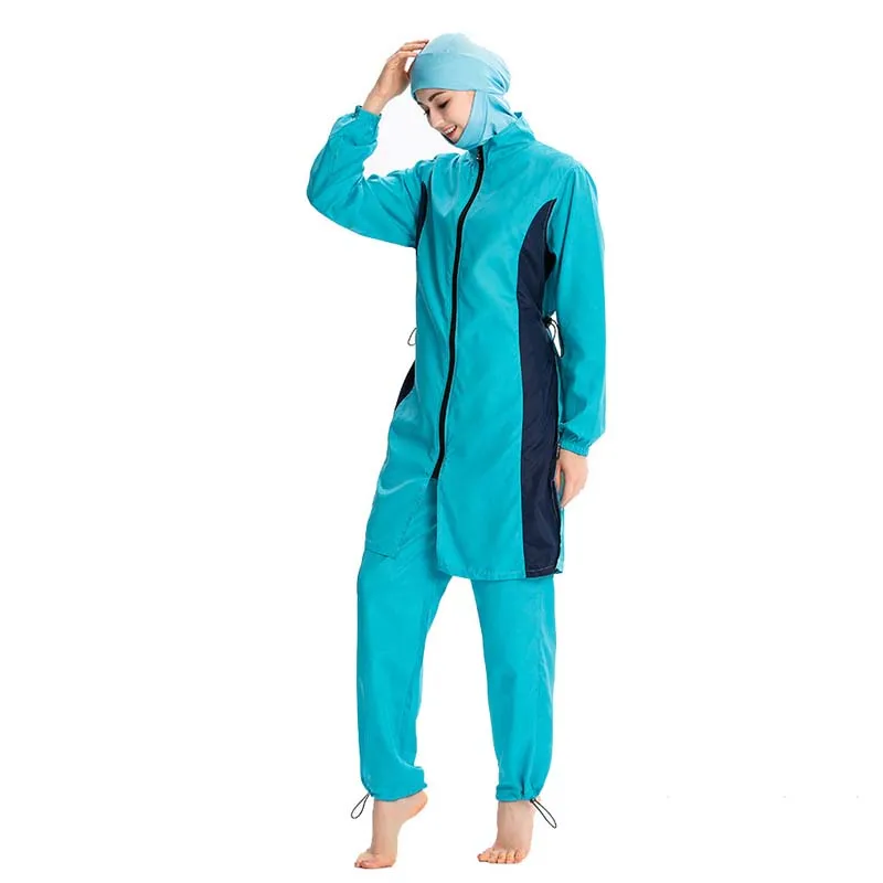 BAILUNMA Burkinis Мусульманский купальник Женская Спортивная одежда скромный свободный
