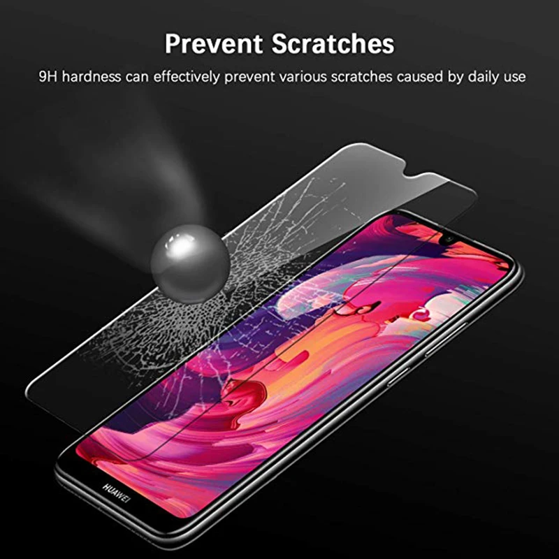 Закаленное стекло для Huawei Y6 2019/Y6 Pro/Y6 Prime 2019 Защитная крышка экрана Y7 PRO защитное |